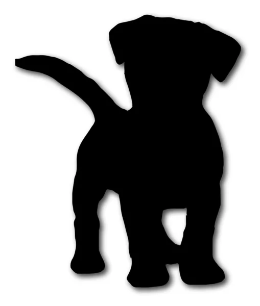 Perro silueta vector — Archivo Imágenes Vectoriales