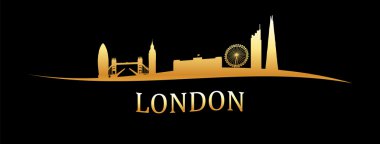 Londra manzarası silüeti