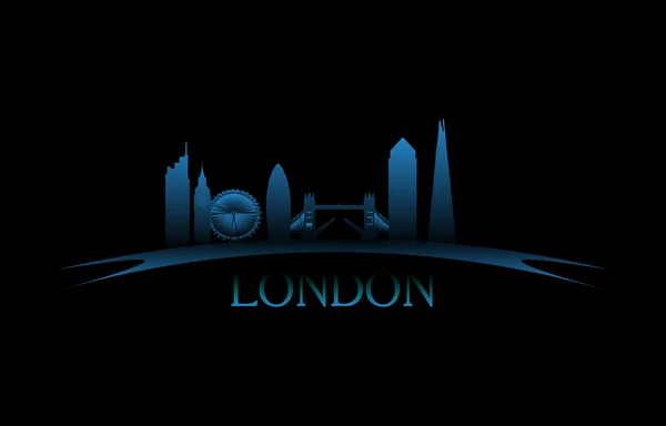 Silhouette der Londoner Skyline — Stockvektor