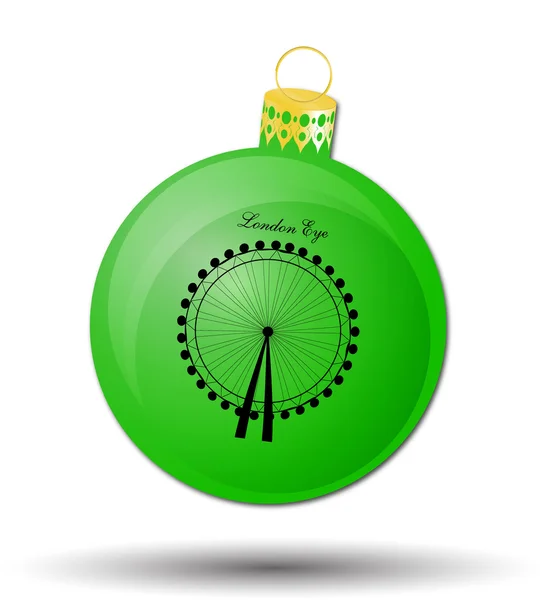 Green London Eye bauble — Stock vektor