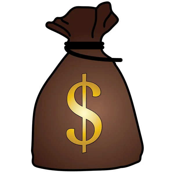 Cartoon money bag — Stock Vector