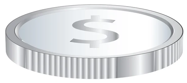 Mince stříbrné kreslený — Stockový vektor