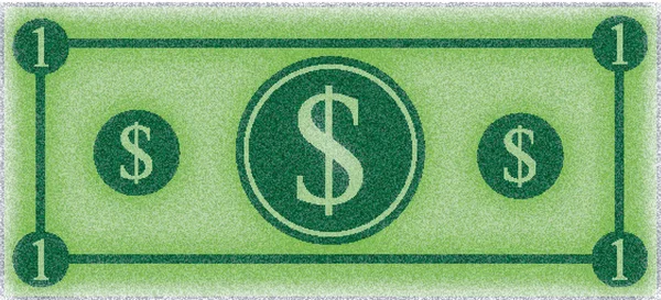 Cartoon-Banknote Dollar — Stockvektor