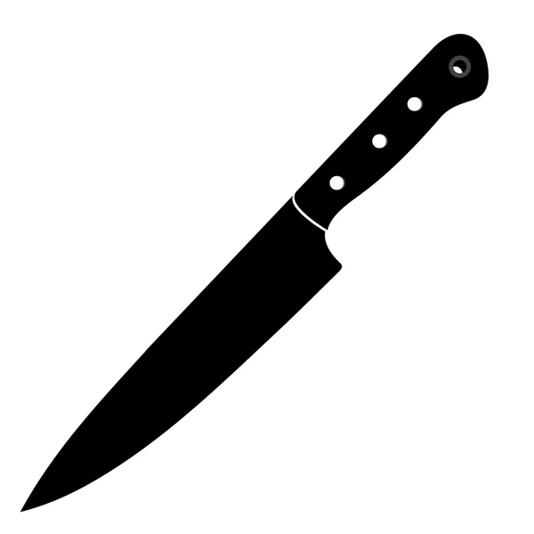 Silhouette coltello da cucina vettoriale illustrazione — Vettoriale Stock