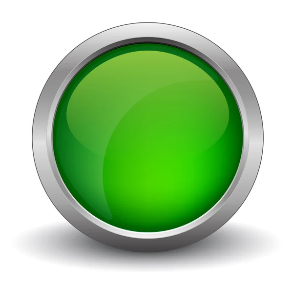 Bouton web vert brillant, beau bouton Internet — Image vectorielle