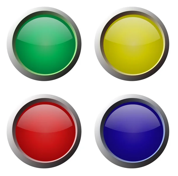 Conjunto de botones web vectoriales brillantes aislados. Hermosos botones de Internet . — Archivo Imágenes Vectoriales