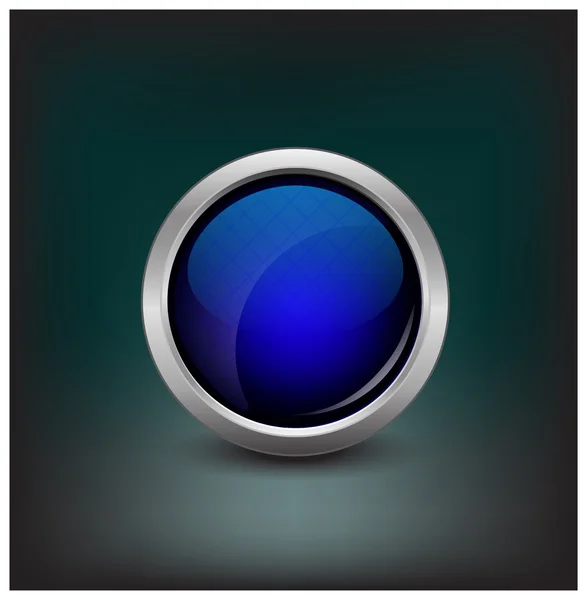Vector azul aislado, botón web brillante. Hermoso culo de internet — Archivo Imágenes Vectoriales