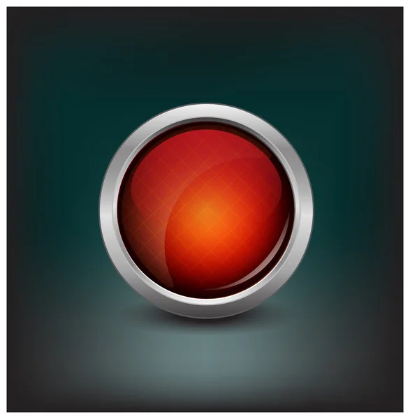 Vector aislado rojo, botón web brillante. Hermoso internet butto — Archivo Imágenes Vectoriales