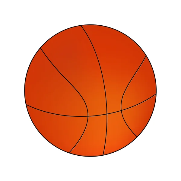 Векторный баскетбол на белом фоне — стоковый вектор