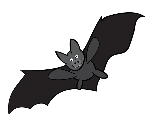 Vector de dibujos animados murciélago de Halloween. Ilustración aislada sobre fondo blanco — Vector de stock