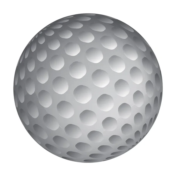 Golfbal realistische vector. Foto van één golfuitrusting, bal illustratie geïsoleerd op witte achtergrond. — Stockvector