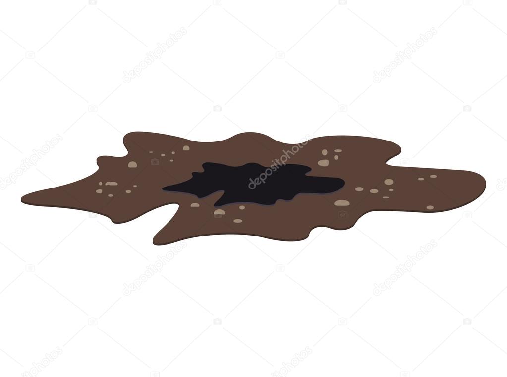 Pile of ground, heap of soil - vector illustration isolated on white background.