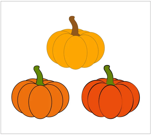 Conjunto de ilustración de vector de calabaza de Halloween aislado sobre fondo blanco . — Vector de stock