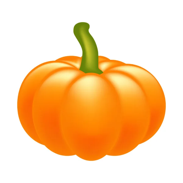 Calabaza de Halloween ilustración vectorial realista aislado sobre fondo blanco. Imagen creada con malla de gradiente . — Vector de stock