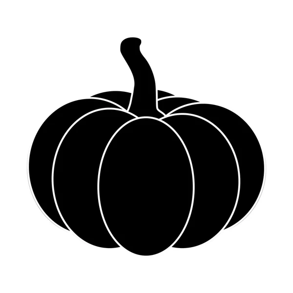 Halloween abóbora silhueta vetor ilustração isolado no fundo branco . — Vetor de Stock
