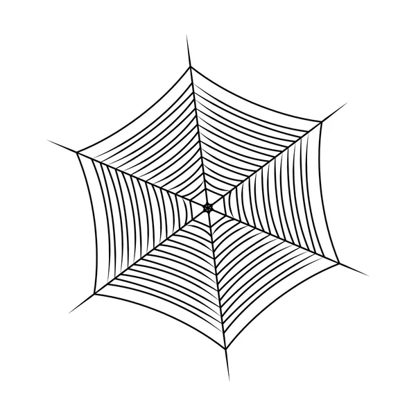 Teia de aranha de Halloween, símbolo de teia de aranha, ícone. ilustração vetorial isolada sobre fundo branco . — Vetor de Stock