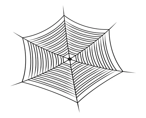 Teia de aranha de Halloween, símbolo de teia de aranha, ícone. ilustração vetorial isolada sobre fundo branco . — Vetor de Stock