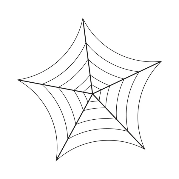 Teia de aranha de Halloween, símbolo de teia de aranha, ícone. ilustração vetorial isolada sobre fundo branco . — Vetor de Stock