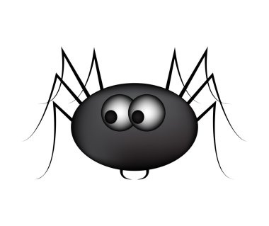 Spider halloween icon, symbol gradient mesh set. Vector illustration on white background