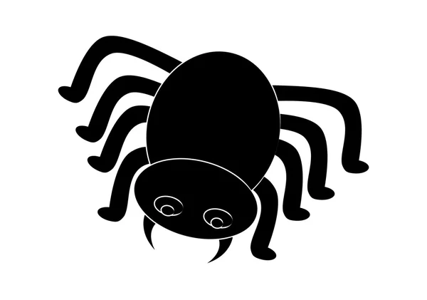 Spin halloween pictogram, symbool silhouet. Vectorillustratie op witte achtergrond — Stockvector