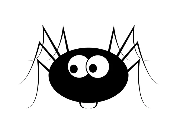 Örümcek Cadılar Bayramı simge, sembol siluet. Beyaz arka plan üzerinde vektör çizim — Stok Vektör