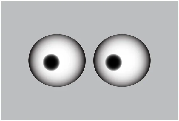 Eyes cartoon vector illustration isolated on grey background. Simple face element. — Stock vektor