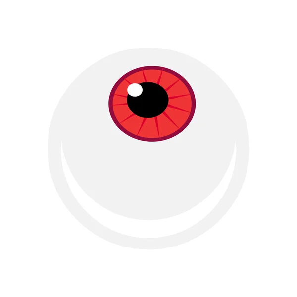 Halloween eyeball vector symbol. Red eye illustration isolated on white background. — Διανυσματικό Αρχείο