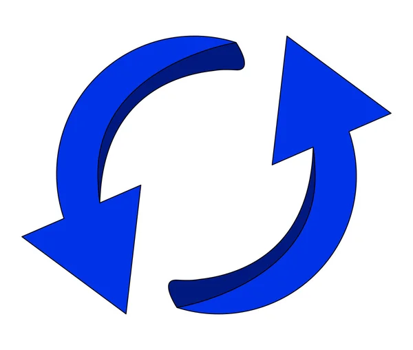Pfeil-Symbol, blaues Symbol Geschäftskonzept. Vektor-Illustration isoliert auf weißem Hintergrund. — Stockvektor