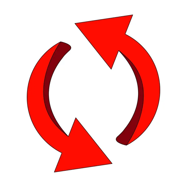 Pfeil-Symbol, rotes Symbol Cliparts Geschäftskonzept. Vektor-Illustration isoliert auf weißem Hintergrund. — Stockvektor