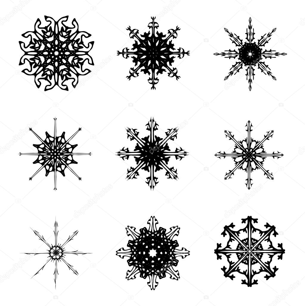 Snowflake silhouette icon symbol design Winter christmas vector illustration isolated on the white background — Wektor od newelle