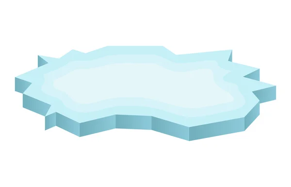 Icono de témpano de hielo, símbolo, diseño. Ilustración vectorial de invierno aislada sobre fondo blanco . — Archivo Imágenes Vectoriales