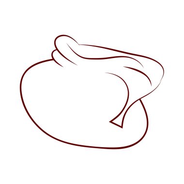 Santa çantası, Noel boş çuval simge, sembol, tasarım siluet. Beyaz arka plan üzerinde izole kış vektör çizim.