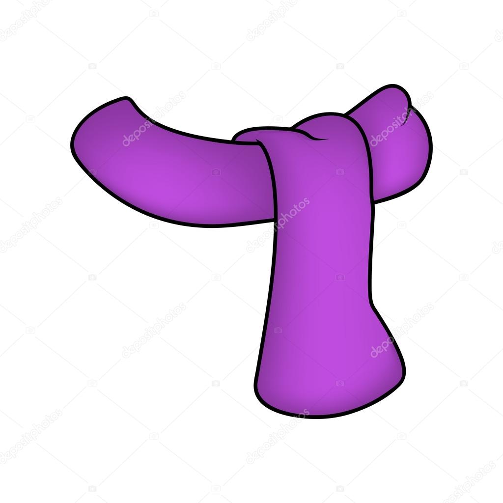 Purple Scarf Transparent Purple Scarf Icon, Winter Wool Symbol