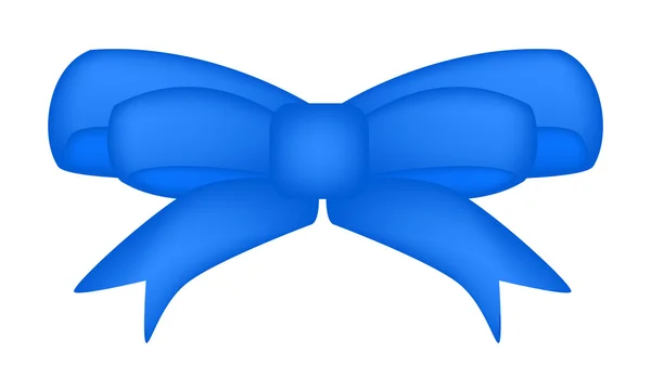 Blue Ribbon Bow för julklapp symbol design. Vektor illustration isolerad på vit bakgrund. — Stock vektor