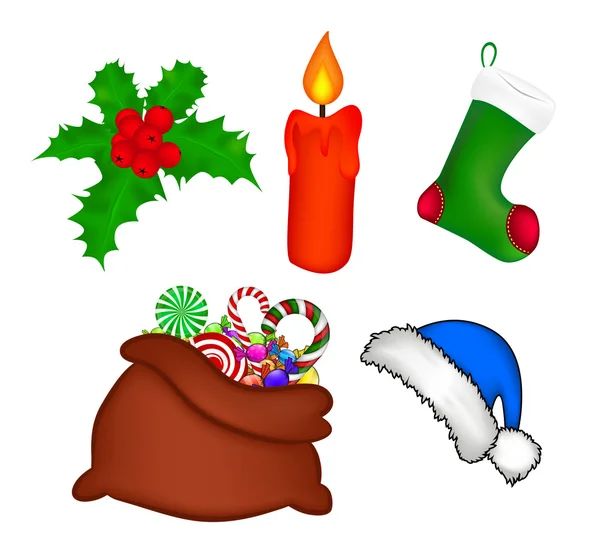 Icono de Navidad, símbolo, diseño. ilustración vectorial aislada sobre fondo blanco . — Vector de stock