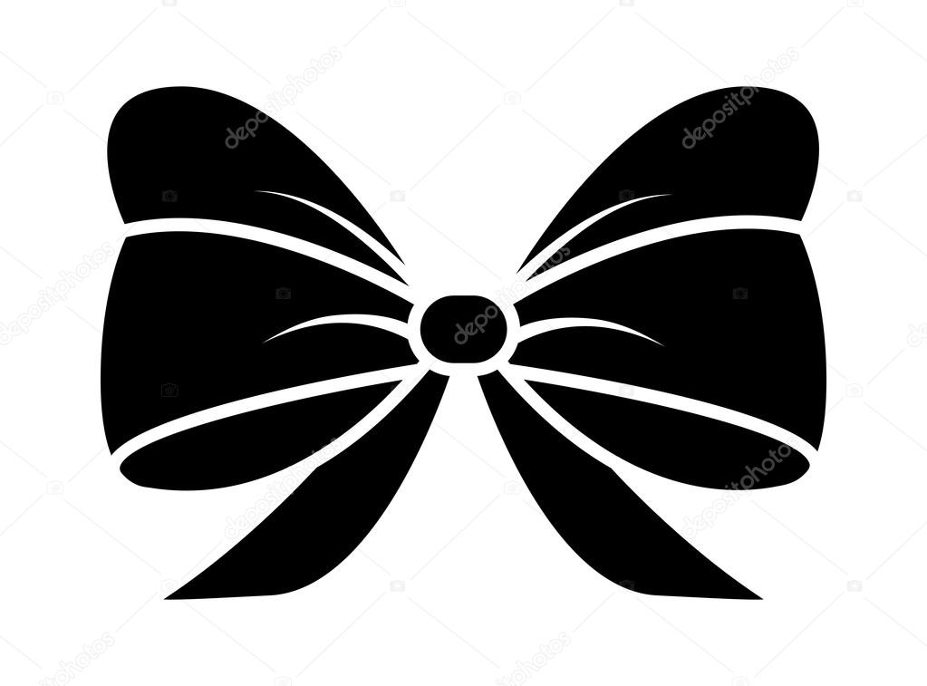 Download Ribbon bow silhouette | Ribbon bow silhouette for ...