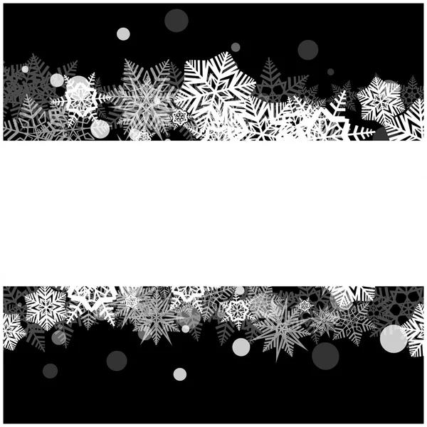 Christmas vector snowflake background for card. Snowfall illustration wallpaper. — Stock Vector