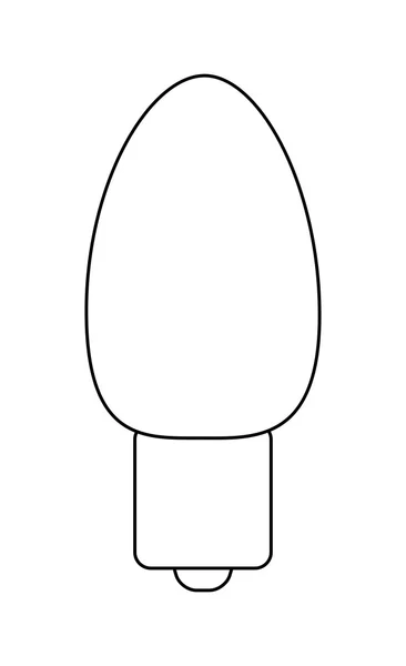 Símbolo de vetor de silhueta de lâmpada de Natal, design de ícone. Ilustração de inverno isolada sobre fundo branco . — Vetor de Stock