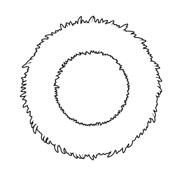 クリスマスの花輪シルエット ベクトル記号、アイコンのデザイン。白い背景で隔離の図. — ストックベクタ