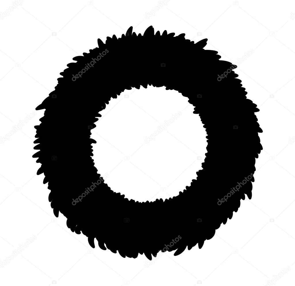 Download Christmas wreath silhouette vector symbol, icon design ...