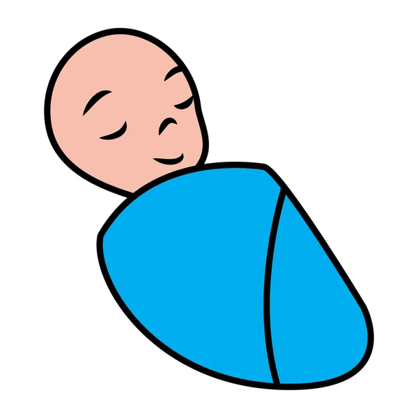 Diseño de ilustración vectorial bebé recién nacido aislado sobre fondo blanco . — Vector de stock