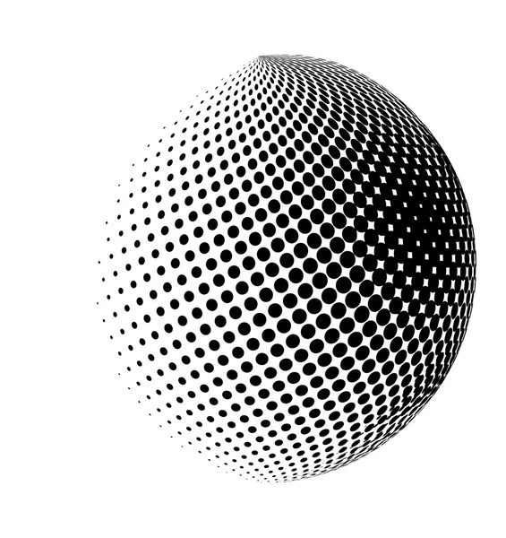 noktalı resim Küre, Küre vektör logo simge, simge, tasarım. Beyaz arka plan üzerinde izole noktalı illüstrasyon soyut.