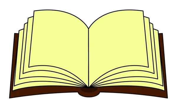 Open boek vector clipart, symbool, pictogram ontwerp. Illustratie geïsoleerd op witte achtergrond. — Stockvector