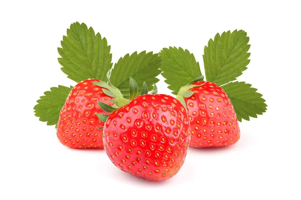 Erdbeeren Isoliert Auf Weißem Hintergrund — Stockfoto