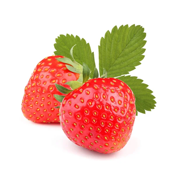 Erdbeeren Isoliert Auf Weißem Hintergrund — Stockfoto