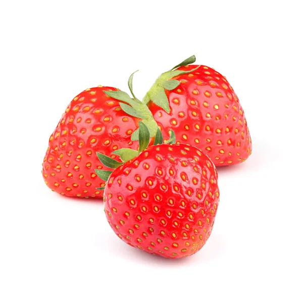 Erdbeeren Isoliert Auf Weißem Hintergrund — Stockfoto