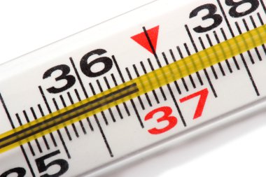 Mercury termometre gösteren normal sıcaklık