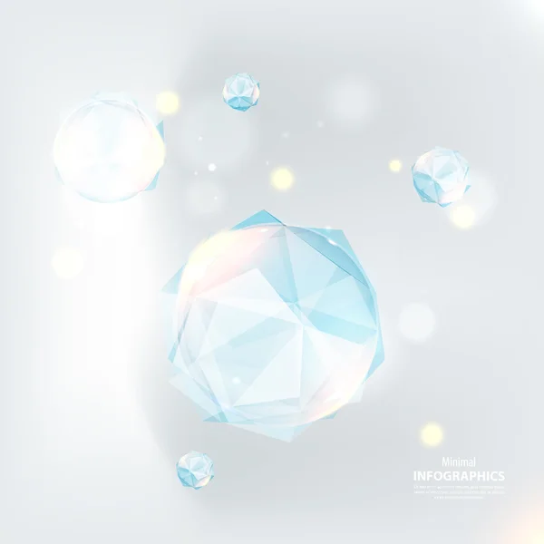 Cristal buz üzerinde belli belirsiz bir mavi arka plan. — Stok Vektör