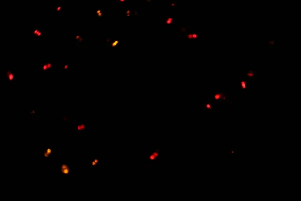 Siyah Arkaplanda Kırmızı Işık Bokeh — Stok fotoğraf