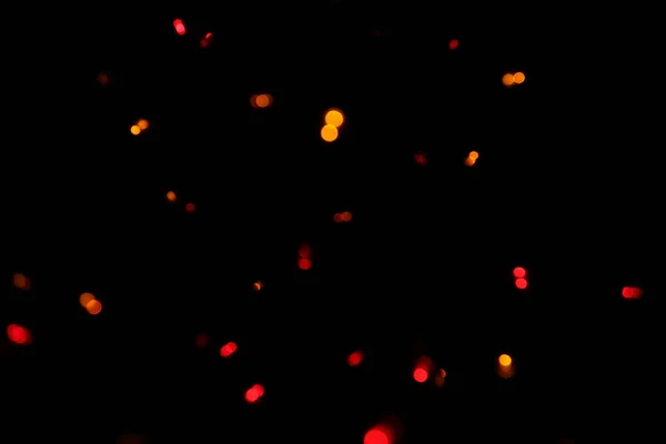 Bokeh Κόκκινα Φώτα Μαύρο Φόντο — Φωτογραφία Αρχείου